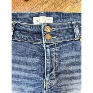 Big Star Maddie Straight Leg Jeans Womens 32 Blue Denim Mid Rise Distressed